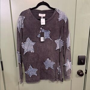 One Teaspoon Washed Charcoal Crewneck Tee